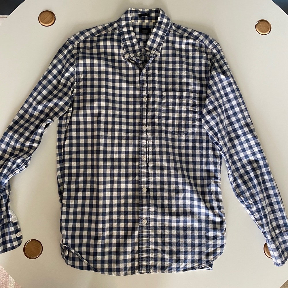 J. Crew Blue Check Button Down